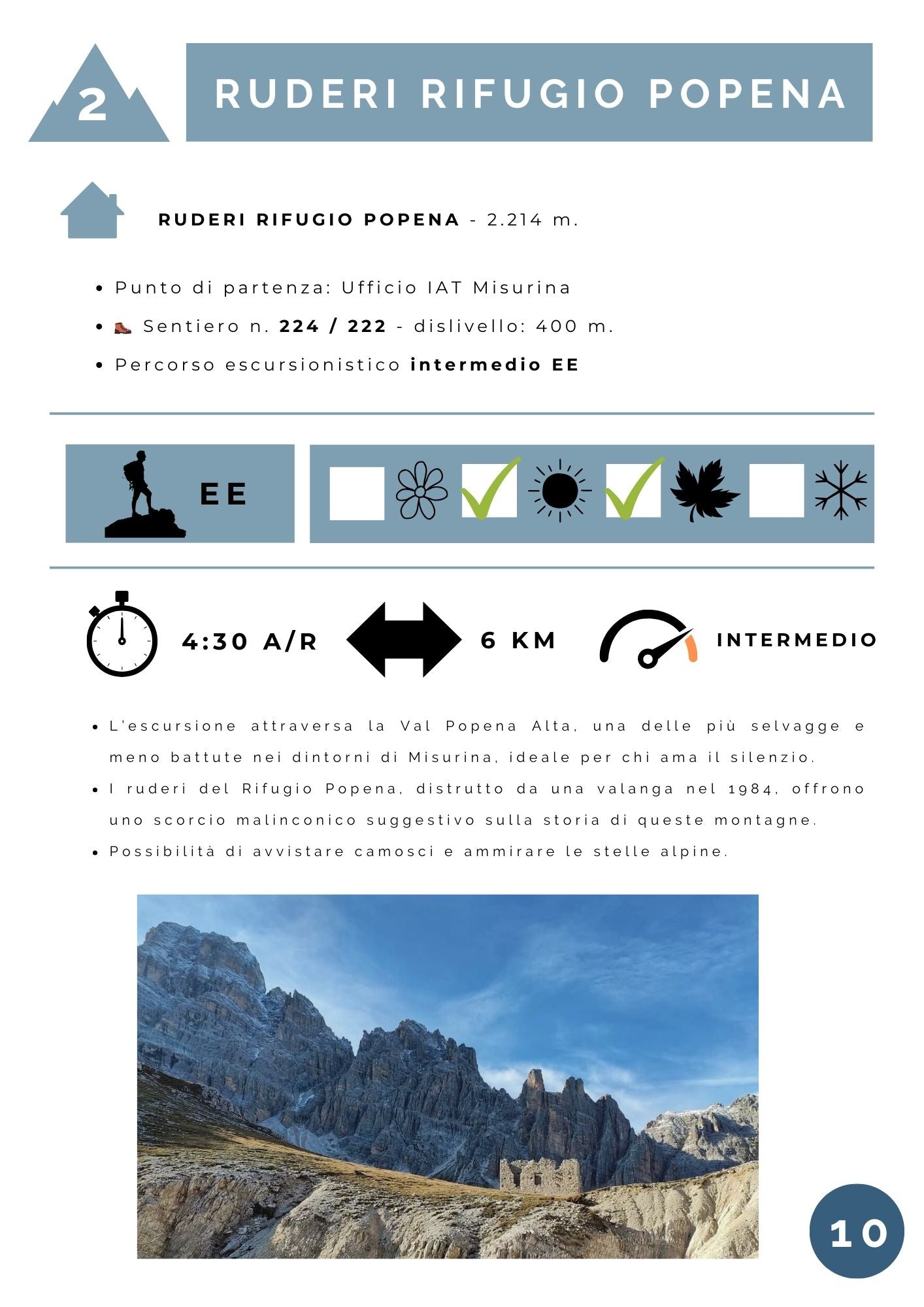 MISURINA - Mini Guida gratuita - Itinerari e curiosità